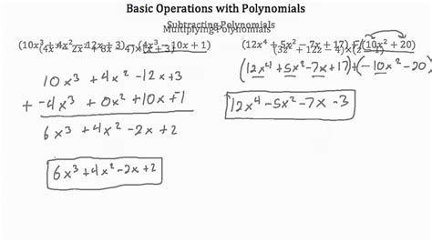 Basic Operations With Polynomials Pt 1 Youtube