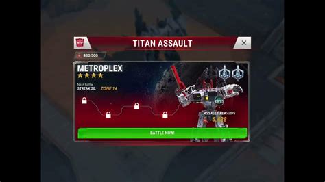 Transformers Earth Wars Metroplex Level 20 Beat The 1920 Trypticon