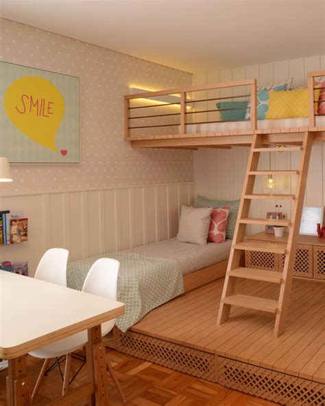 Low loft beds for girls bedroom from decorholic. This Cute Girls Bedroom Was Designed With A Lofted ...