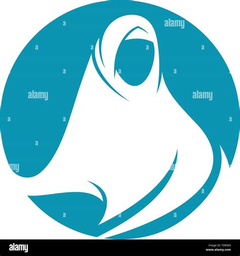 Muslimah Hijab Logo Template Vector Illustration Design Stock Vector