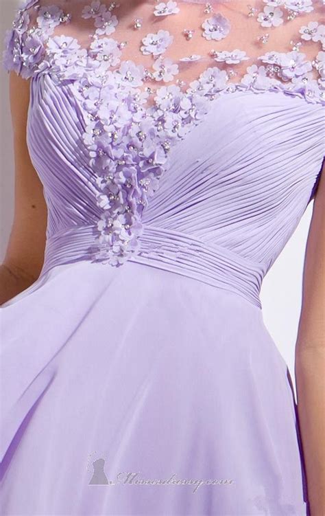 Gorgeous Short Lavender Graduation Gowns Dresses With Appliques Pearls