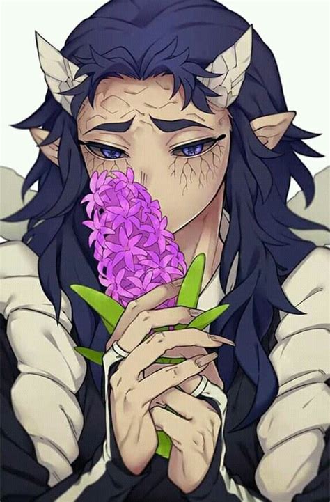 Anime Demon Slayer With Purple Flower