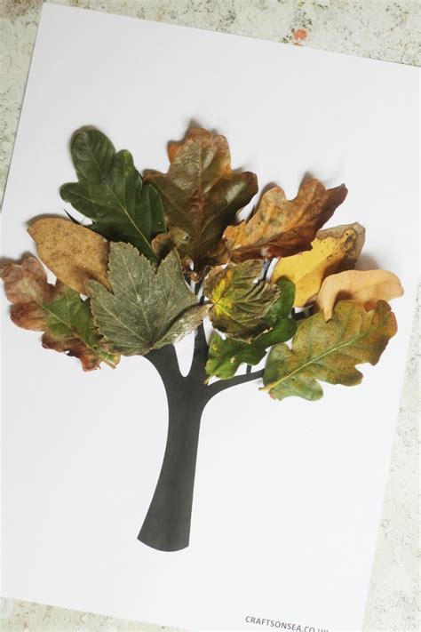 Fall Tree Craft With Real Leaves Crafts On Sea