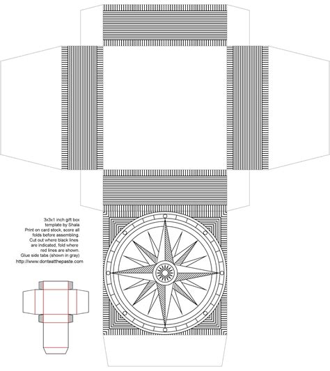 All prints are professionally printed. Don't Eat the Paste: Compass Rose printable gift box - 2 ...