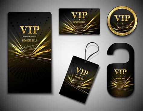 Premium Vector Vip Cards Set