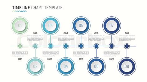 Timeline Chart Infographic Template For Data Visualization Steps Stock Vector Colourbox