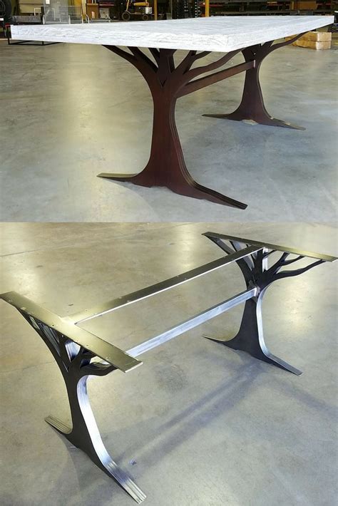Metal coffee table legs are sturdy and offer a lot of support for your belongings. What an interesting custom table leg base. Made from metal ...