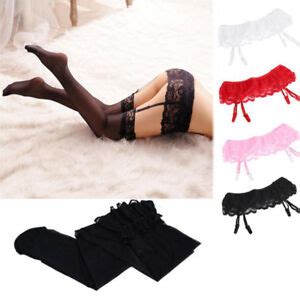 Women Sexy Lace Garter Belt Stockings Thigh Highs Stay Up Over Knee