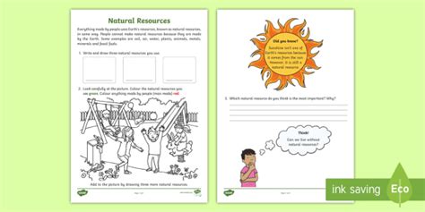 Using natural resources sorting worksheet, students organize the. Identifying Natural Resources Science Worksheet / Worksheet
