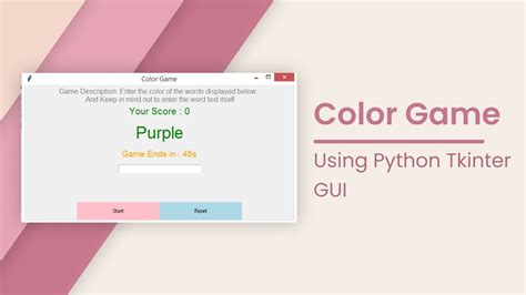 Python Color Game Custom Tkinter Tutorial Python Customtkinter
