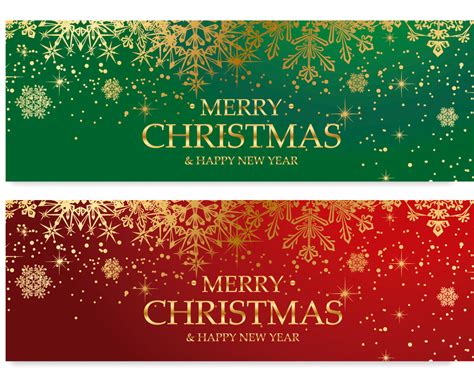 Merry Christmas Banners Vector Art And Graphics
