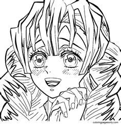 Giyu Tomioka Coloring Pages in 2022 | Coloring pages, Coloring pages