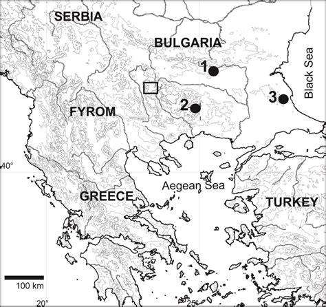 Map Of The Balkan Peninsula Showing The Location Of The Rila Mts Open