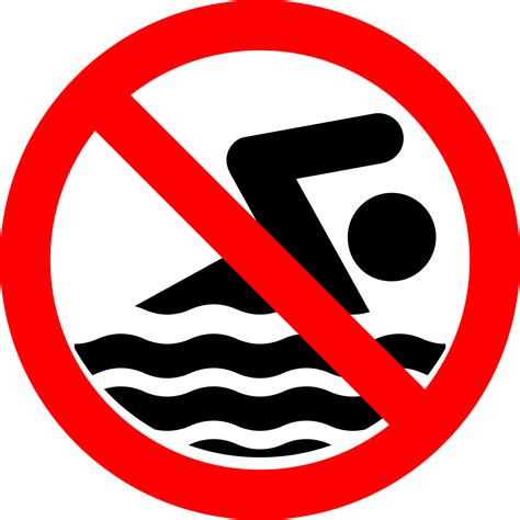 No Swimming Allowed Here Restriction Warning Sign 8506398 Png