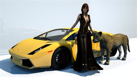 free images woman yellow leopard sports car cheetah colour supercar sexy model car