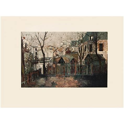 1950s After Maurice Utrillo Renoirs Garden First Edition Period