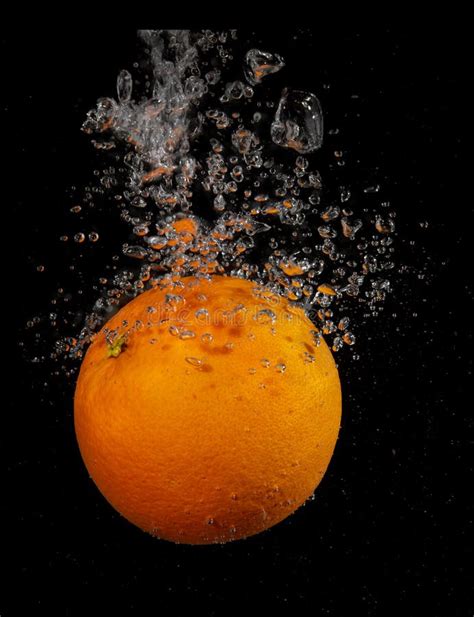 Orange Splashing In Water Stock Image Image Of Nutritious 14257991