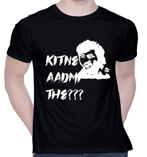 buy creativit graphic printed t shirt for unisex kitne aadmi the tshirt casual half sleeve