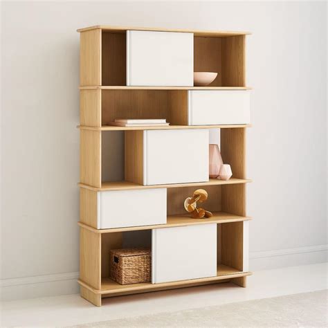 Organize your living room with modern bookshelves & bookcases. Kaira Extra Wide Bookcase | west elm Australia