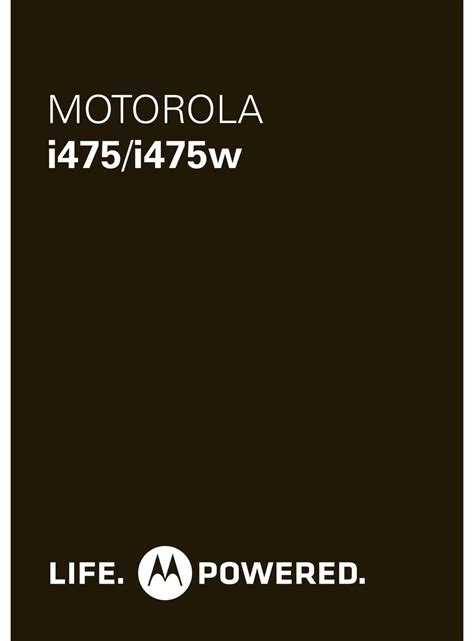 Motorola Clutch I475 Manual Pdf Download Manualslib