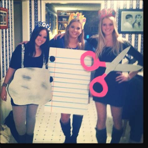 See more ideas about costumes, halloween costumes, diy costumes. DIY: Rock, Paper, Scissors costume | Costumes for work, Halloween costumes, Cute costumes