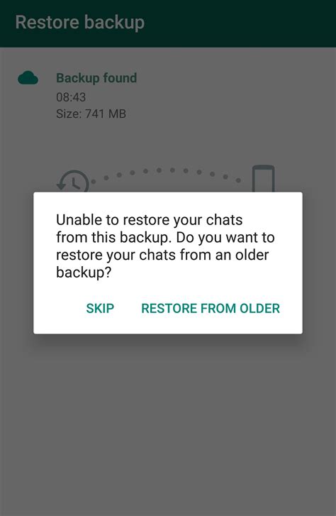 Couldnt Restore Whatsapp Messages Android Enthusiasts Stack Exchange