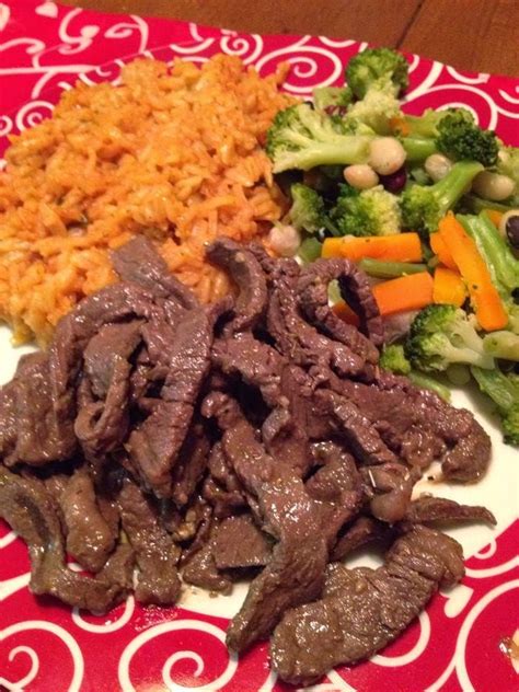 The tender, spicy steak is cooked in the same wok or skillet as the crisp, colorful. Dinner....1 day at a time: Mexican Beef Strips | Beef ...