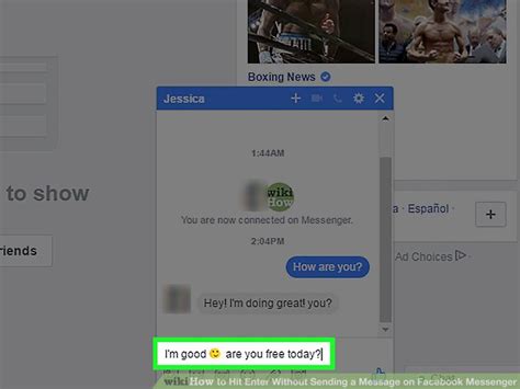 How To Hit Enter Without Sending A Message On Facebook Messenger