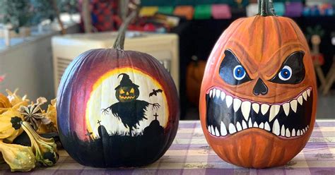 Painting Pumpkins For Halloween Art Pulse