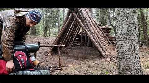Bushcraft Winter Camping Build Survival Forest Shelter Off Grid
