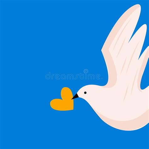 Dove Of Peace Flying Bird With An Branch In Beak Peace And Love