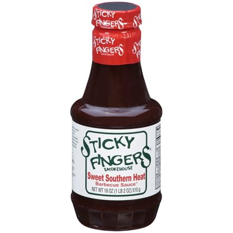 Sticky Fingers Smokehouse Barbecue Sauce Sweet Southern Heat 18 Oz