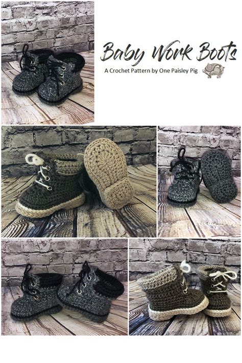 Best 12 Fun Crochet Pattern Crochet Baby Work Boots Hiking Boots Make