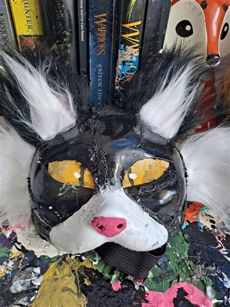 Therian Quadrobics Cat Mask Fur Quads Furry Mask Read Etsy Uk