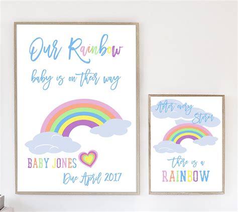 Rainbow Baby Announcement Rainbow Baby Pregnancy Etsy