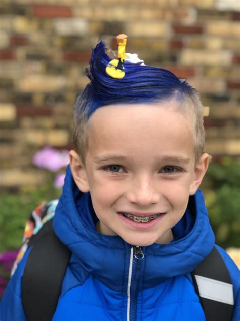 Crazy Hair Day Boy Crazy Hair Day At School Holiday Hairstyles Hat