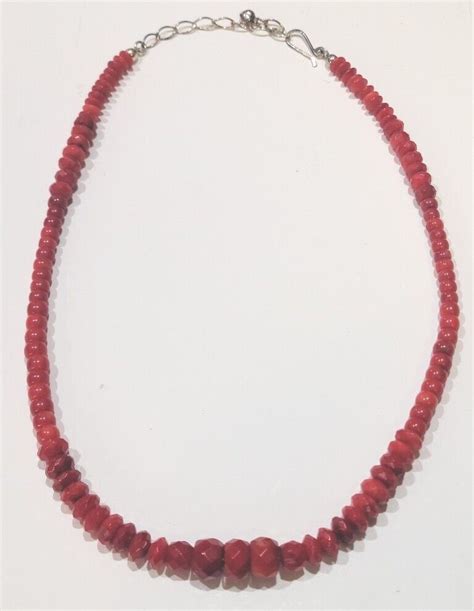 Jay King Dtr Sterling Silver Red Bamboo Coral Nec Gem