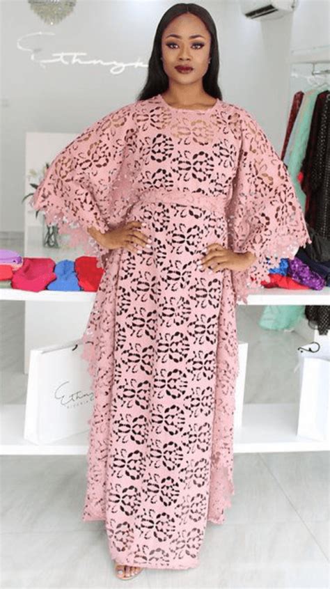 Most Beautiful Lace Bubu Kaftan Styles Stylish Naija