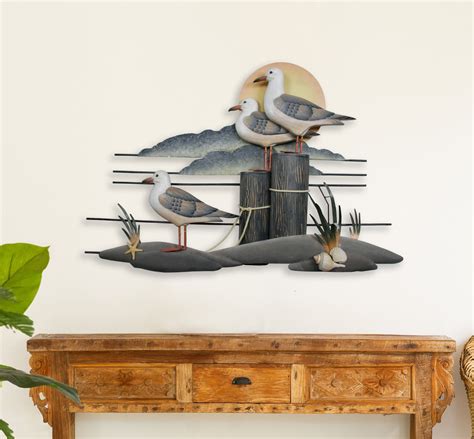 Seagull Trio Metal Wall Art Cw233 Etsy Uk