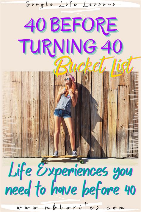 40 Before 40 Bucket List Dating Yourself Turn Ons Happy Single