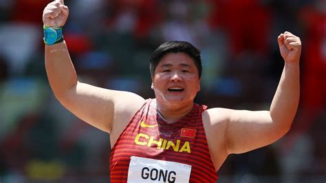 Olympics-Athletics-China's Gong Lijiao wins women's shot put gold