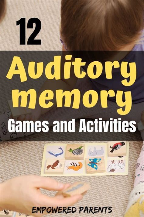 12 Simple Auditory Memory Games And Activities For Kids Artofit