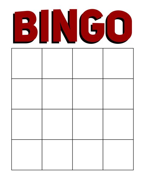 Printable Bingo Card Blank Printable World Holiday