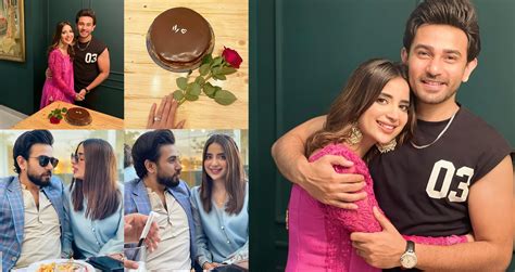 Saboor Aly And Ali Ansari Celebrating Their Engagement Anniversary
