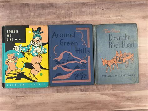 3 Vintage Elementary Primary School Reading Textbooks Alice Etsy