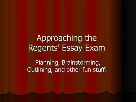 Approaching The Regents Essay Exam Ppt For Higher Ed Lesson Planet