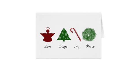 Love Hope Joy Peace Christmas Card Zazzle