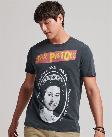 Mens Sex Pistols Limited Edition Band T Shirt In Mid Merch Black Superdry Uk