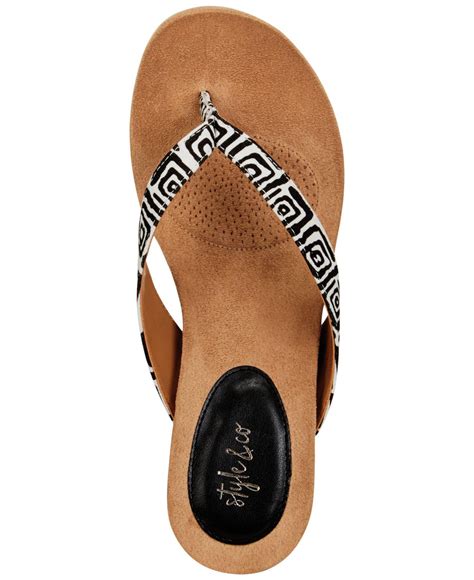 Shop flat sandals, available at macy's. Style & Co. Chicklet Wedge Thong Sandals, Created For Macy ...