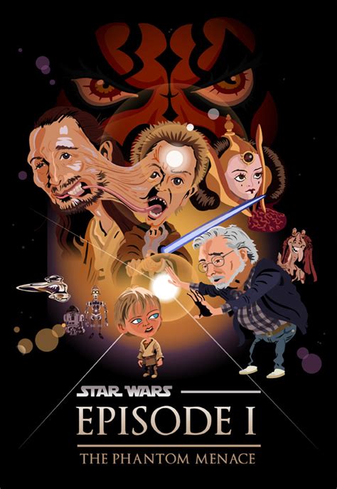 Episode i the phantom menace movie wall print poster uk. The Phantom Menace caricature poster by TheCalvoArt on ...